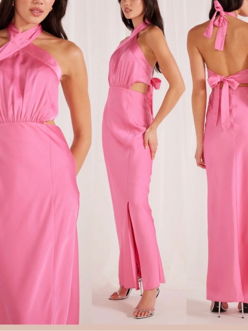 MinkPink Finlay Pink Halter Dress